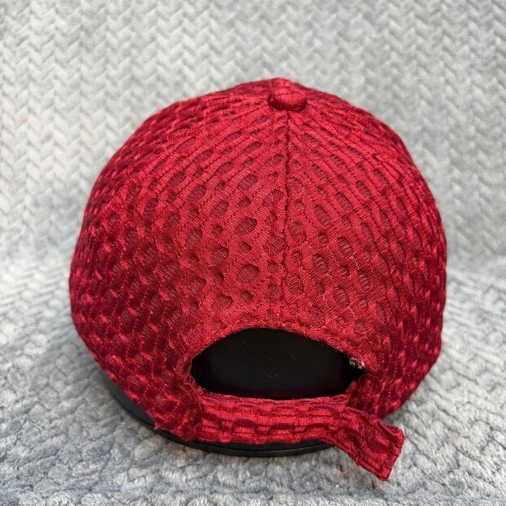 Arkansas Razorbacks Hat Red Textured Mesh Adjustable Strapback Cap NCAA